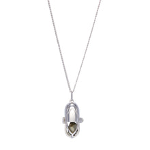Load image into Gallery viewer, Capsule Crystal Pendant - Sterling Silver