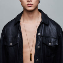 Load image into Gallery viewer, Capsule Hex Pendant - Black Onyx, 18kt Gold-Plated