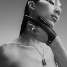 Load image into Gallery viewer, Capsule Diamond Pendant - 18kt recycled white gold - made to order
