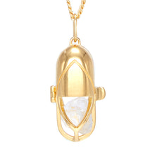 Load image into Gallery viewer, Capsule Crystal Pendant - 24ct Gold Vermeil