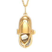 Load image into Gallery viewer, Capsule Crystal Pendant - 24ct Gold Vermeil