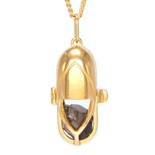 Load image into Gallery viewer, Capsule Crystal Pendant - 24ct Gold Vermeil