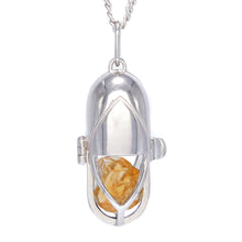 Load image into Gallery viewer, Capsule Crystal Pendant - Sterling Silver