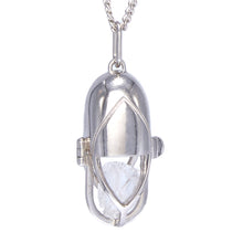 Load image into Gallery viewer, Capsule Crystal Pendant - Sterling Silver