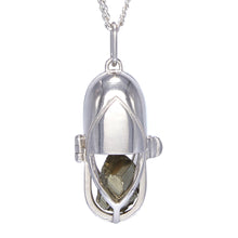Load image into Gallery viewer, Capsule Crystal Pendant - Sterling Silver