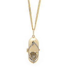 Load image into Gallery viewer, Capsule Diamond Pendant - 18kt recycled gold - made to order
