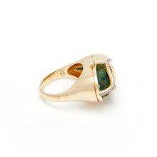 Load image into Gallery viewer, Capsule Emerald Ring - 18kt recycled gold - made to order