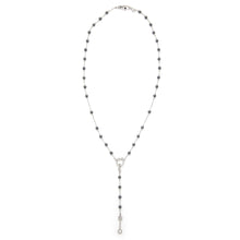 Load image into Gallery viewer, Egyptian Rosary Necklace Hematite - Sterling Silver
