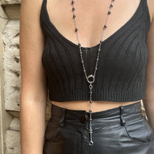 Load image into Gallery viewer, Egyptian Rosary Necklace Hematite - Sterling Silver