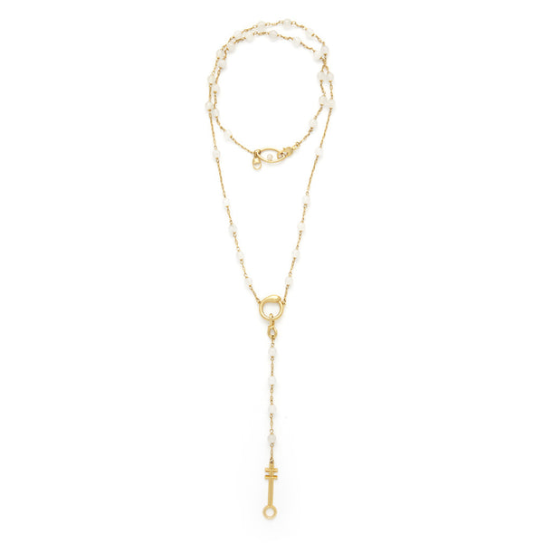 Egyptian Rosary Necklace - 18kt Gold-Plated Sterling Silver