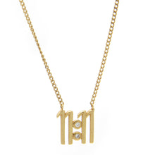 Load image into Gallery viewer, 11:11 White Diamond Pendant - 18kt recycled gold