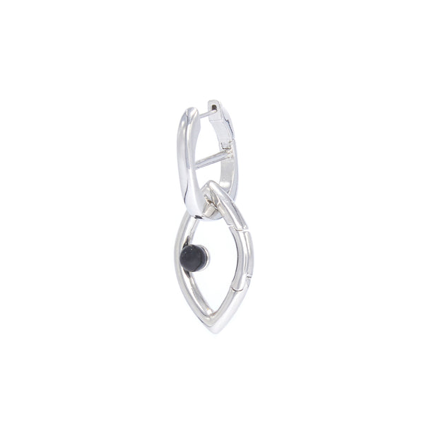 Eye Opener Chain Single Earring - Silver