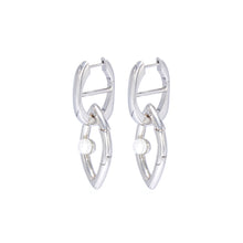 Load image into Gallery viewer, Eye Opener Chain Earrings - Silver