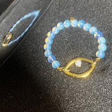 Load image into Gallery viewer, Eye Opener Opalite Bracelet- 18kt gold plated