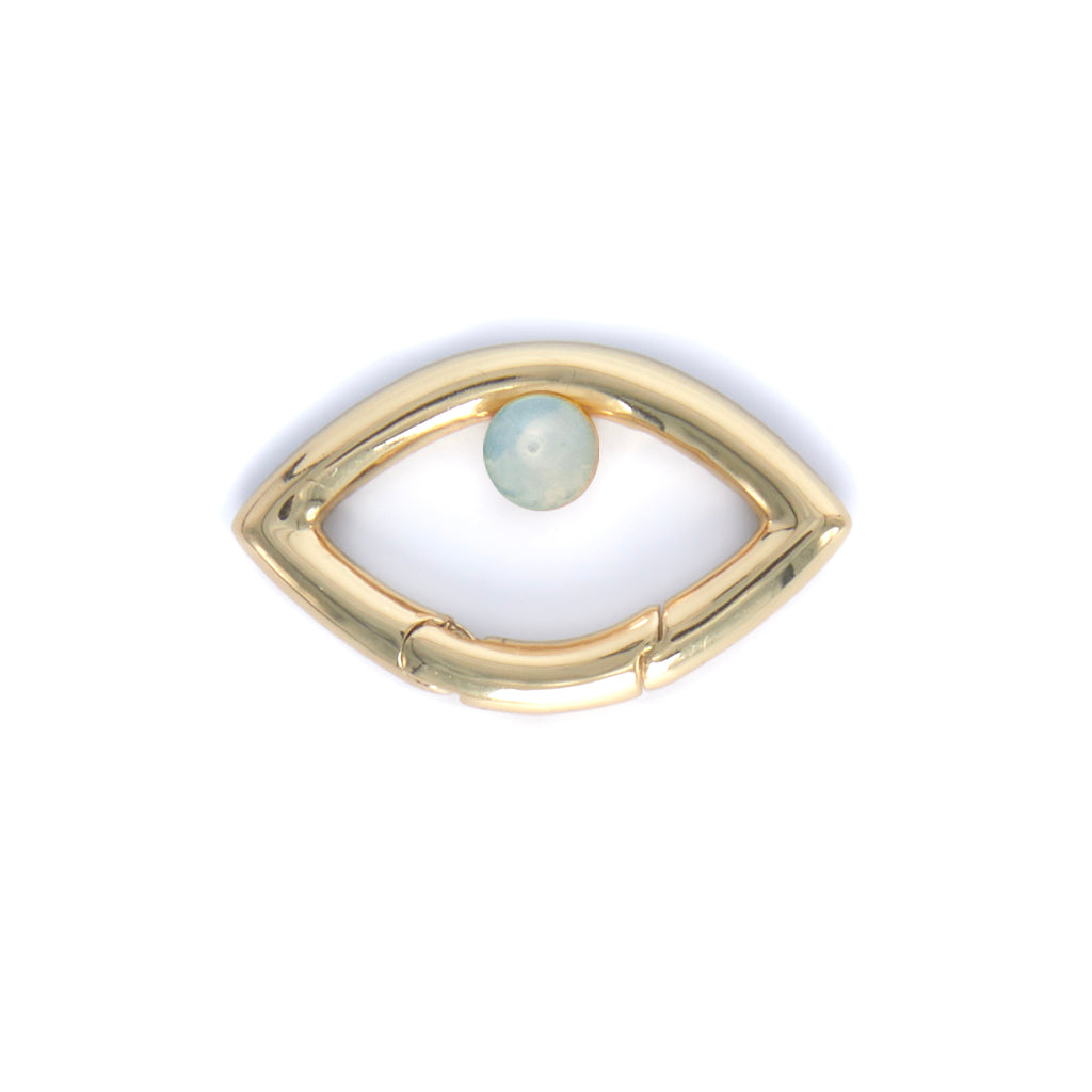 Eye Opener Opalite Necklace-18kt gold plated