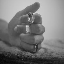 Load image into Gallery viewer, Capsule Diamond Ring - 18kt recycled white gold - made to order