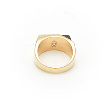 Load image into Gallery viewer, Jewel Beneath Black Diamond Signet Ring - made to order in 9kt, 14kt or 18kt yellow gold