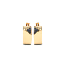 Load image into Gallery viewer, Jewel Beneath Signet Earring Pair - Black Onyx, 24ct Gold-Plated Sterling Silver