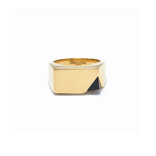Load image into Gallery viewer, Jewel Beneath Signet Ring - Black Onyx, 24ct Gold Vermeil