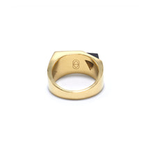 Load image into Gallery viewer, Jewel Beneath Signet Ring - Black Onyx, 24ct Gold Vermeil