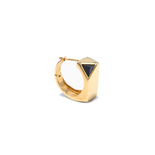 Load image into Gallery viewer, Jewel Beneath Signet Earring Single - Black Onyx, 24ct Gold-Plated Sterling Silver
