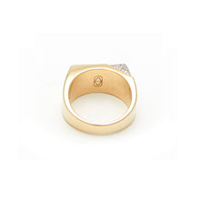 Load image into Gallery viewer, Jewel Beneath White Diamond Signet Ring - 18kt recycled gold - made to order