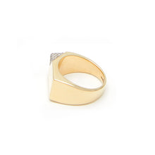 Load image into Gallery viewer, Jewel Beneath White Diamond Signet Ring - 18kt recycled gold - made to order