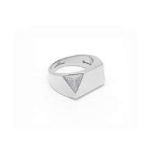 Load image into Gallery viewer, Jewel Beneath White Diamond Signet Ring - 18kt recycled white gold - made to order