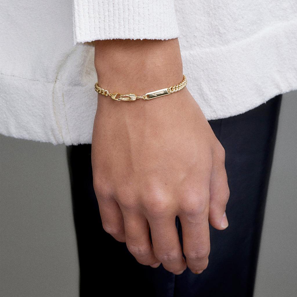 Sterling silver 18kt gold plated top