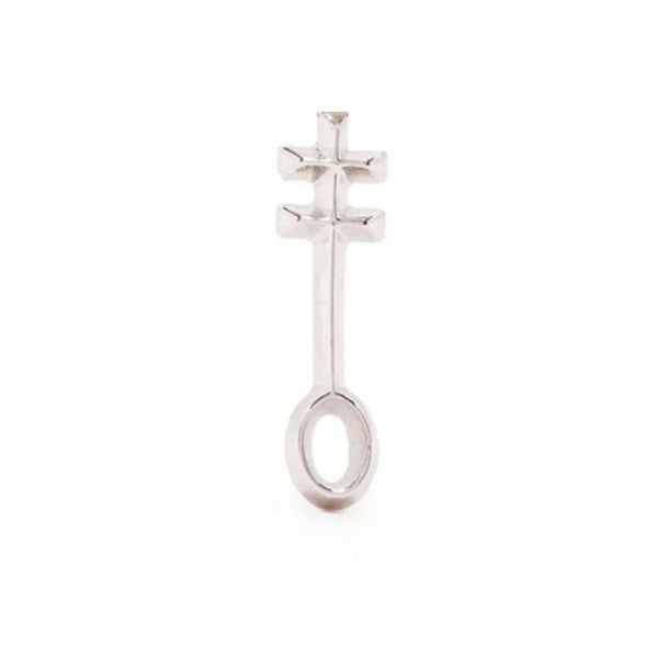 Egyptian Nefer Symbol Stud Earring - Sterling Silver
