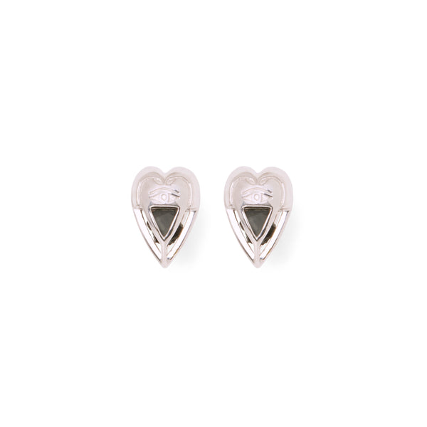 The Lovers Heart Studs Silver