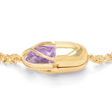 Load image into Gallery viewer, Capsule Crystal Chain Necklace - 24kt gold vermeil

