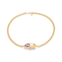 Load image into Gallery viewer, Capsule Crystal Chain Necklace - 24kt gold vermeil
