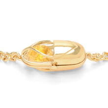 Load image into Gallery viewer, Capsule Crystal Chain Necklace - 24kt gold vermeil

