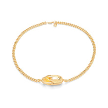 Load image into Gallery viewer, Capsule Crystal Chain Necklace - 24kt gold vermeil
