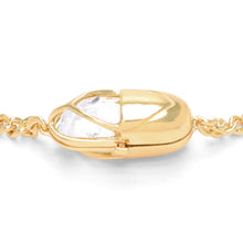 Load image into Gallery viewer, Capsule Crystal Chain Necklace - 24kt gold vermeil

