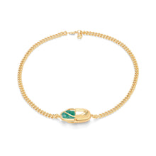 Load image into Gallery viewer, Capsule Crystal Chain Necklace - 24kt gold vermeil
