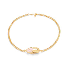 Load image into Gallery viewer, Capsule Crystal Chain Necklace - 24kt gold vermeil
