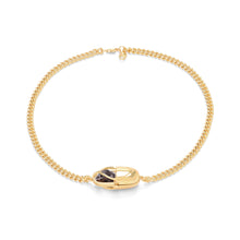 Load image into Gallery viewer, Capsule Crystal Chain Necklace - 24kt gold vermeil
