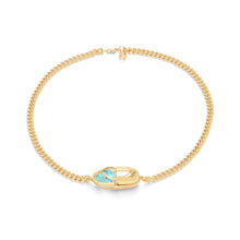 Load image into Gallery viewer, Capsule Crystal Chain Necklace - 24kt gold vermeil
