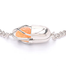 Load image into Gallery viewer, Capsule Crystal Chain Necklace - Sterling Silver
