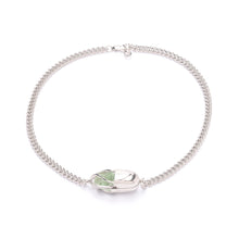 Load image into Gallery viewer, Capsule Crystal Chain Necklace - Sterling Silver
