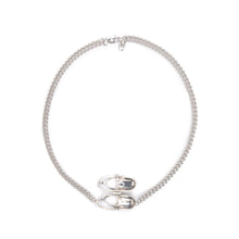 Load image into Gallery viewer, Capsule Crystal Chain Necklace - Sterling Silver
