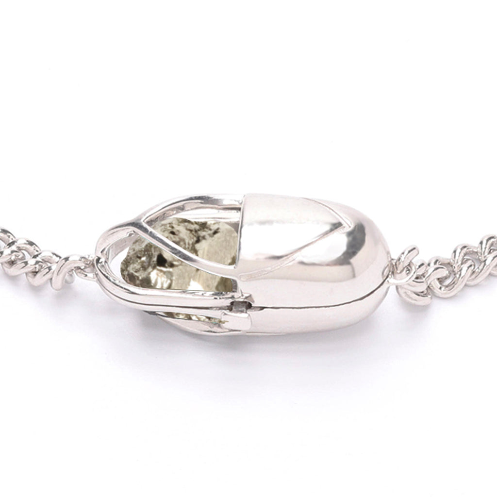 Capsule Crystal Chain Necklace - Sterling Silver
