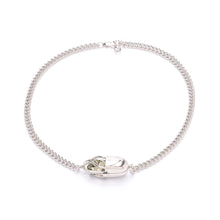 Load image into Gallery viewer, Capsule Crystal Chain Necklace - Sterling Silver
