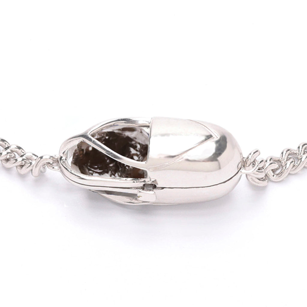 Capsule Crystal Chain Necklace - Sterling Silver