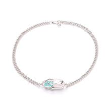 Load image into Gallery viewer, Capsule Crystal Chain Necklace - Sterling Silver
