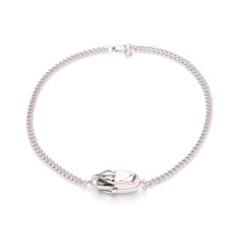 Load image into Gallery viewer, Capsule Crystal Chain Necklace - Sterling Silver
