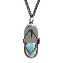 Load image into Gallery viewer, Capsule Black Pendant - Black Rhodium Plated Sterling Silver
