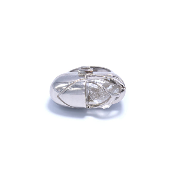 Capsule Crystal Ring - Sterling Silver